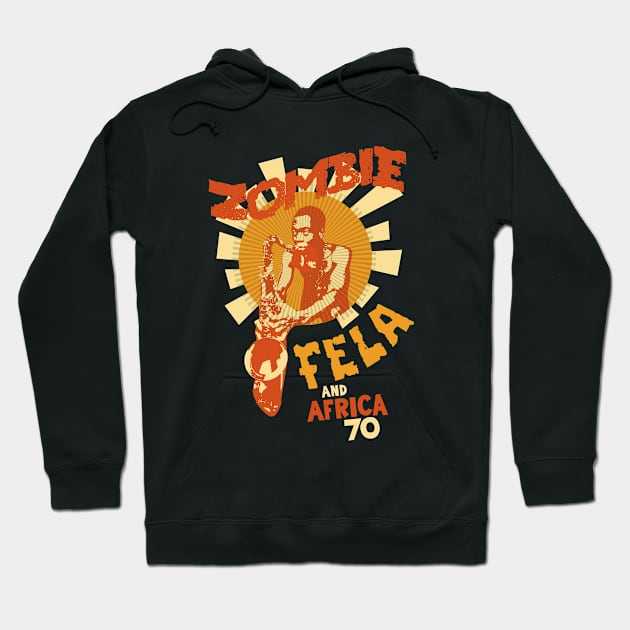 Fela Kuti's 'Zombie' Album Tribute: Psychedelic Afrobeat Illustration Hoodie by Boogosh